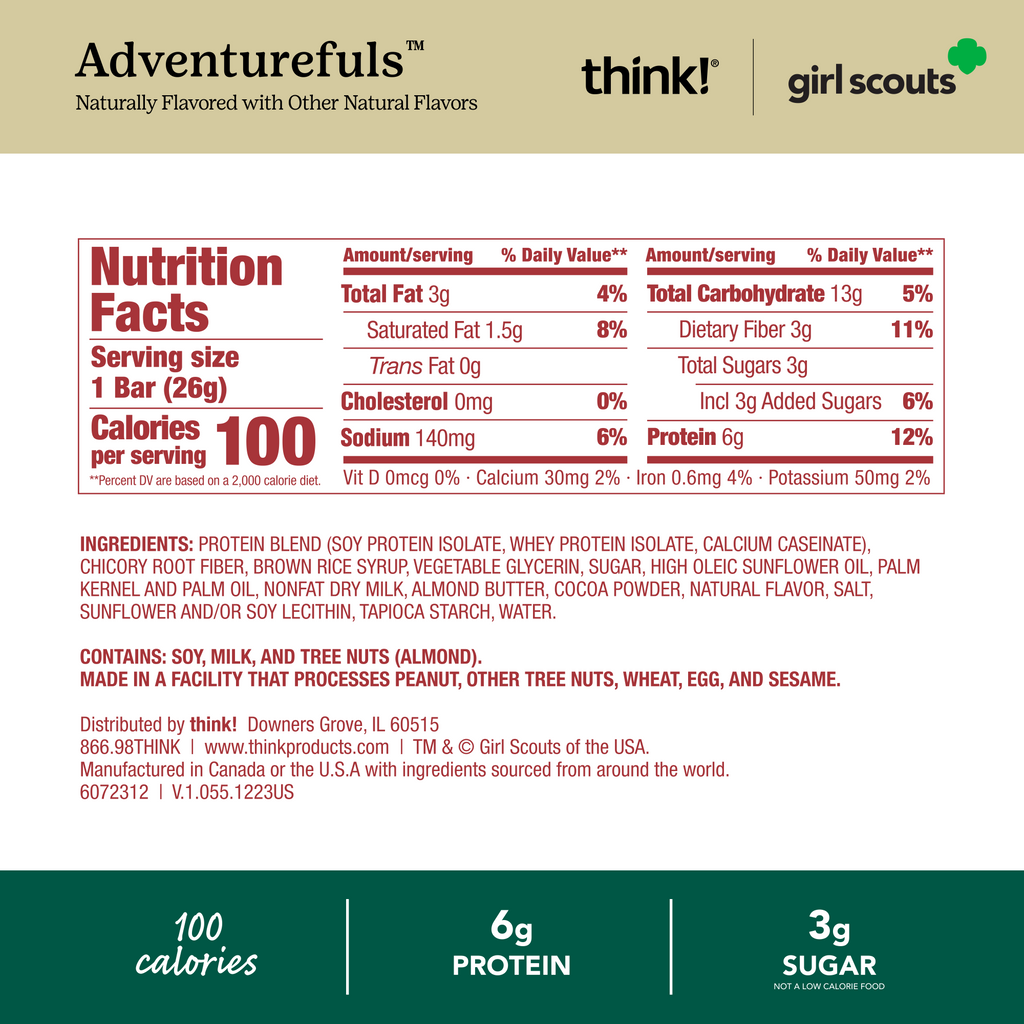 MINIS Protein Snack Bar, Girl Scouts Adventurefuls™