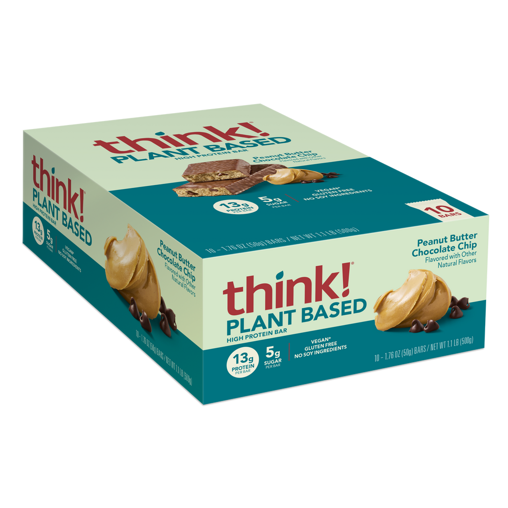 Plant-Based High Protein Bar, Peanut Butter Chocolate Chip